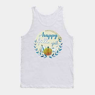 Happy Fall, Y’all - Blue & Yellow Green - Transparent Tank Top